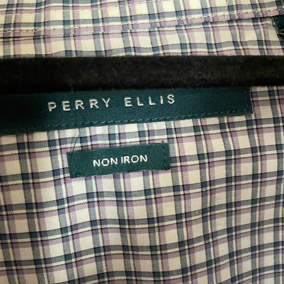 Perry Ellis XXL Non-Iron 100% Cotton Long Sleeve Button Down Shirt - Picture 6 of 10